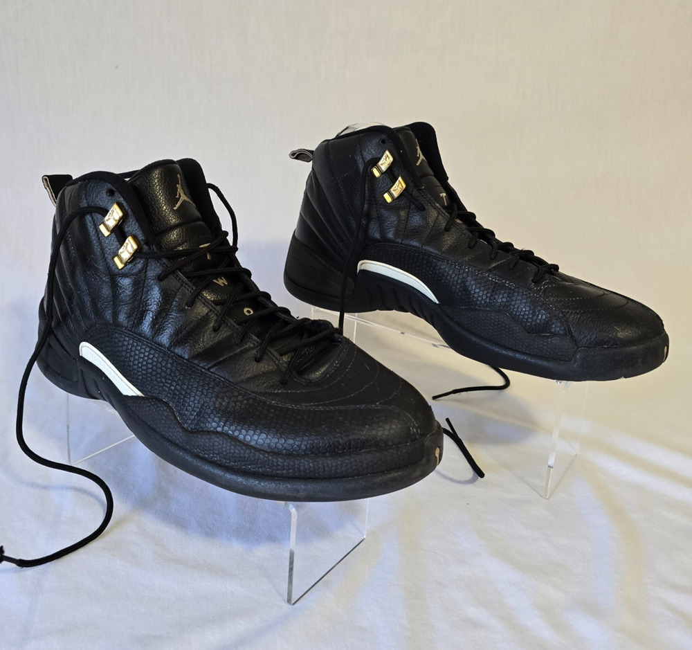 Nike Air Jordan 12 Retro The Master Sneakers Men's 11.5 Black w/ Gold Accents